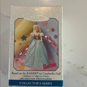 Hallmark Barbie Cinderella Doll in Blue and Gold Collectors series